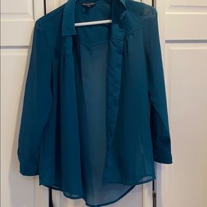 AE sheer button down blouse